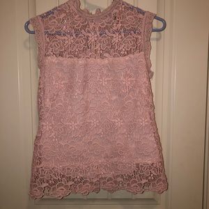 Pink lace top